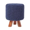Homescapes Navy Tall Cotton Knitted Footstool On Legs 2 Homescapes Navy Tall Cotton Knitted Footstool On Legs -DIY homescapes navy tall cotton knitted footstool on legs5055967493544 01c MP