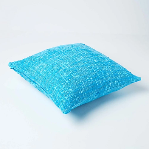 Homescapes Nirvana Cotton Teal Cushion Cover, 60 X 60 Cm 5 Homescapes Nirvana Cotton Teal Cushion Cover, 60 X 60 Cm - Image 3