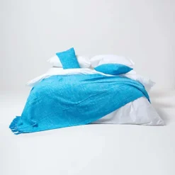 Homescapes Nirvana Cotton Teal Cushion Cover, 60 X 60 Cm 9 Homescapes Nirvana Cotton Teal Cushion Cover, 60 X 60 Cm -DIY homescapes nirvana cotton teal cushion cover 60 x 60 cm5055967429673 04c MP