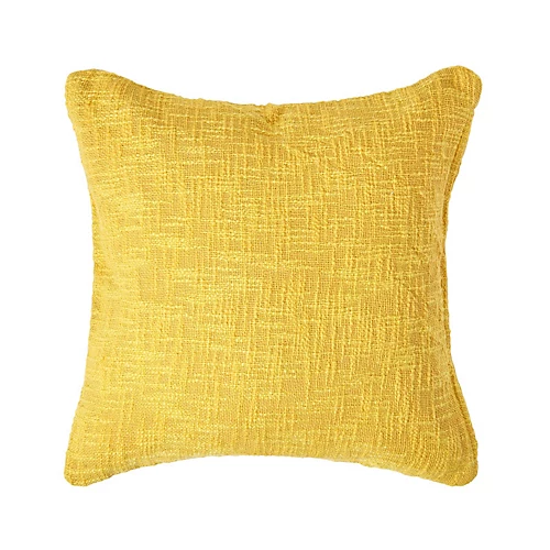 Homescapes Nirvana Cotton Yellow Cushion Cover, 45 X 45 Cm 3 Homescapes Nirvana Cotton Yellow Cushion Cover, 45 X 45 Cm