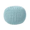Homescapes Pastel Blue Round Cotton Knitted Pouffe Footstool 1 Homescapes Pastel Blue Round Cotton Knitted Pouffe Footstool -DIY homescapes pastel blue round cotton knitted pouffe footstool5055967445932 01c MP