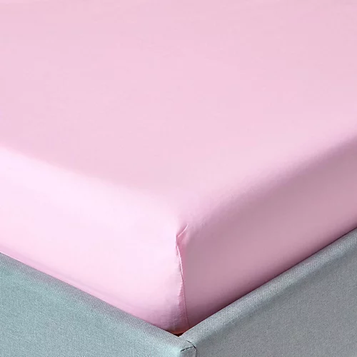 Homescapes Pink Egyptian Cotton Fitted Sheet 200 TC, Small Double 3 Homescapes Pink Egyptian Cotton Fitted Sheet 200 TC, Small Double