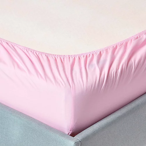 Homescapes Pink Egyptian Cotton Fitted Sheet 200 TC, Small Double 4 Homescapes Pink Egyptian Cotton Fitted Sheet 200 TC, Small Double - Image 2