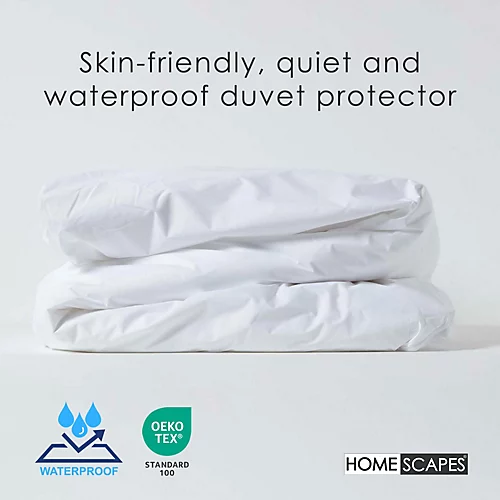 Homescapes Polypropylene Waterproof Duvet Protector, Double 4 Homescapes Polypropylene Waterproof Duvet Protector, Double - Image 2