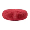Homescapes Red Large Round Cotton Knitted Pouffe Footstool 2 Homescapes Red Large Round Cotton Knitted Pouffe Footstool -DIY homescapes red large round cotton knitted pouffe footstool5055967430952 01c MP