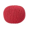 Homescapes Red Round Cotton Knitted Pouffe Footstool 2 Homescapes Red Round Cotton Knitted Pouffe Footstool -DIY homescapes red round cotton knitted pouffe footstool5055967430938 01c MP
