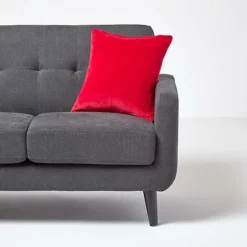 Homescapes Red Velvet Cushion Cover, 60 X 60 Cm -DIY homescapes red velvet cushion cover 60 x 60 cm5056280701033 04c MP