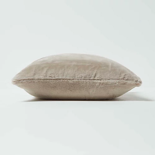 Homescapes Soft Touch Faux Fur Taupe Cushion 46 X 46 Cm 6 Homescapes Soft Touch Faux Fur Taupe Cushion 46 X 46 Cm - Image 4