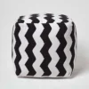 Homescapes Square Black And White Chevron Style Bean Footstool 1 Homescapes Square Black And White Chevron Style Bean Footstool -DIY homescapes square black and white chevron style bean footstool5055967445000 01c MP