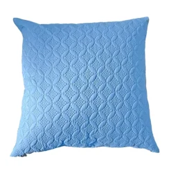 Homescapes Ultrasonic Blue Quilted Embossed Cushion Cover, 80 X 80 Cm