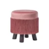Homescapes Warwick Velvet Footstool With Legs, Pink 2 Homescapes Warwick Velvet Footstool With Legs, Pink -DIY homescapes warwick velvet footstool with legs pink5056280701989 01c MP