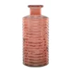 Horizontal Decorative Ribbed Glass Bottle In A Dusky Pink Shade. H21 Cm -DIY horizontal decorative ribbed glass bottle in a dusky pink shade h21 cm5056519204687 01c MP