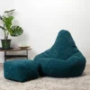 Icon Dalton Corduroy Bean Bag Chair & Pouffe Teal Green Recliner Bean Bags -DIY icon dalton corduroy bean bag chair pouffe teal green recliner bean bags5060760898014 01c MP
