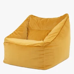 Icon Natalia Velvet Armchair Bean Bag Ochre Yellow Giant Bean Bag Chair -DIY icon natalia velvet armchair bean bag ochre yellow giant bean bag chair5060554745838 03c MP