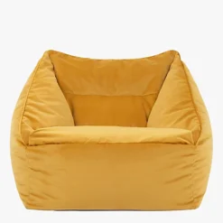 Icon Natalia Velvet Armchair Bean Bag Ochre Yellow Giant Bean Bag Chair -DIY icon natalia velvet armchair bean bag ochre yellow giant bean bag chair5060554745838 04c MP