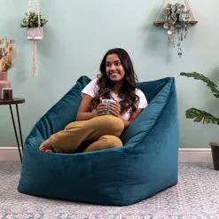 Icon Natalia Velvet Armchair Bean Bag Teal Green Giant Bean Bag Chair -DIY icon natalia velvet armchair bean bag teal green giant bean bag chair5060554742486 02c MP