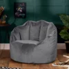 Icon Sirena Scallop Chair Bean Bag Charcoal Grey Velvet Bean Bags -DIY icon sirena scallop chair bean bag charcoal grey velvet bean bags5060760892074 01c MP