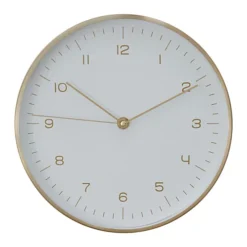 Interiors By Premier Elko Gold / White Finish Wall Clock