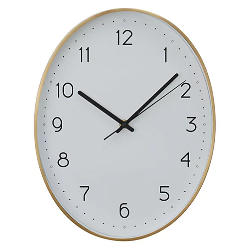 Interiors By Premier Elko Oval Wall Clock With Gold Finish 3 Interiors By Premier Elko Oval Wall Clock With Gold Finish