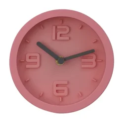 Interiors By Premier Elko Pink Finish Embossed Wall Clock