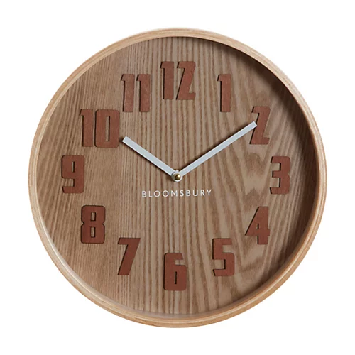 Interiors By Premier Vitus Brown Grain Small Wall Clock 3 Interiors By Premier Vitus Brown Grain Small Wall Clock