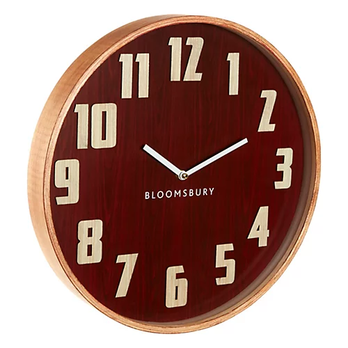 Interiors By Premier Vitus Red Grain Large Wall Clock 4 Interiors By Premier Vitus Red Grain Large Wall Clock - Image 2