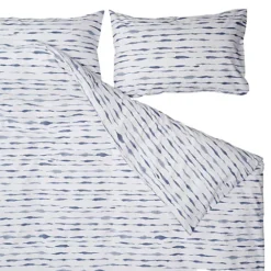 Joanne Striped Blue & White Double Duvet Cover & Pillow Case Set 7 Joanne Striped Blue & White Double Duvet Cover & Pillow Case Set -DIY joanne striped blue white double duvet cover pillow case set5059340446370 37c
