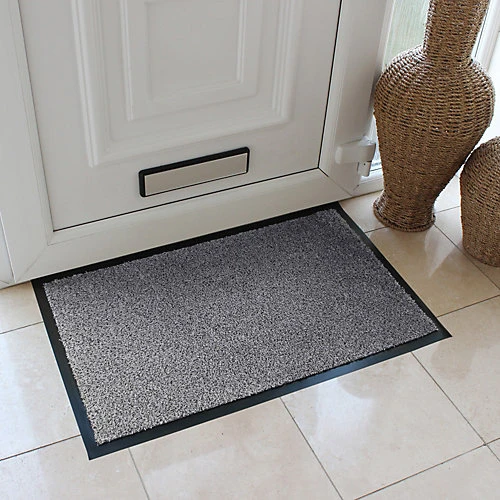 JVL Admiral Machine Washable Micorfibre Barrier Doormat 50x80cm Grey 6 JVL Admiral Machine Washable Micorfibre Barrier Doormat 50x80cm Grey - Image 4