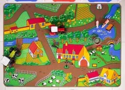Kids Interactive Farm Yard Play Mat Soft Bedroom Rug 100x165cm -DIY kids interactive farm yard play mat soft bedroom rug 100x165cm5059815572245 04c MP