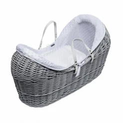 Kinder Valley White Dimple Pod Moses Basket Bedding Set