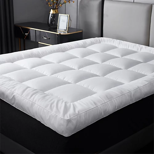 King 4 Inch Thick Super Soft Mattress Topper, Hypoallergenic, Comfy, Deep Fill - Machine Washable 3 King 4 Inch Thick Super Soft Mattress Topper, Hypoallergenic, Comfy, Deep Fill - Machine Washable