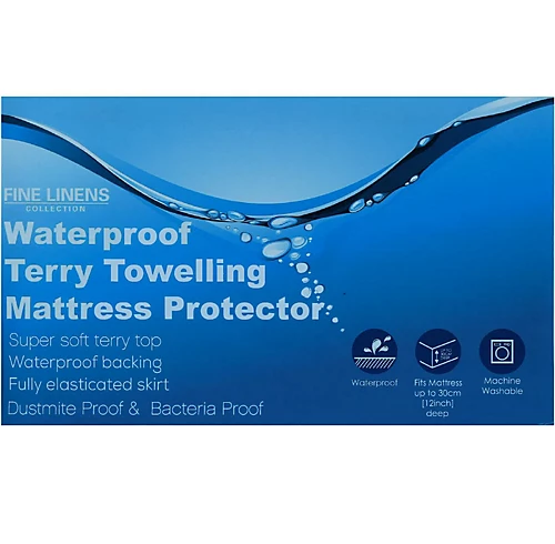 King Size Waterproof Terry Towel Mattress Protector Fitted Bed Sheet Cover Topper Bedding 5 King Size Waterproof Terry Towel Mattress Protector Fitted Bed Sheet Cover Topper Bedding - Image 3