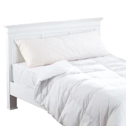 Lancashire Textiles Duck Feather Filled Bolster Pillow With 100% Cotton Casing And Free White Polycotton Pillowcase - Single