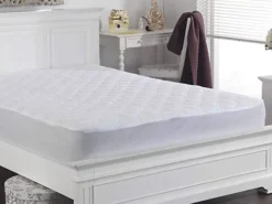 Lancashire Textiles Quilted Waterproof Cotton Terry Mattress Protector With Deep Skirt - King Bed -DIY lancashire textiles quilted waterproof cotton terry mattress protector with deep skirt king bed5050325038894 04c MP