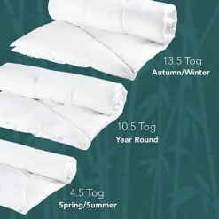 Lancashire Textiles Super-Soft Luxury Anti-Allergy Bamboo 13.5 Tog Duvet Breathable All Year Comfort - Super King -DIY lancashire textiles super soft luxury anti allergy bamboo 13 5 tog duvet breathable all year comfort super king5055952417531 04c MP