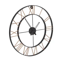 Large Industrial Style Clock Lincoln Metal