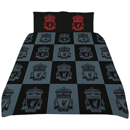 Liverpool FC Duvet Cover Set Black/Red/Grey (Single) 4 Liverpool FC Duvet Cover Set Black/Red/Grey (Single) - Image 2
