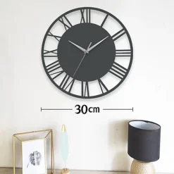 Livingandhome Grey Modern Round Roman Numeral Silent Wood Wall Clock 30 Cm 9 Livingandhome Grey Modern Round Roman Numeral Silent Wood Wall Clock 30 Cm -DIY livingandhome grey modern round roman numeral silent wood wall clock 30 cm0735940281225 06c MP