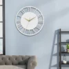 Livingandhome Modern Round Roman Numeral Silent Wood Wall Clock 30 Cm -DIY livingandhome modern round roman numeral silent wood wall clock 30 cm0735940281201 01c MP
