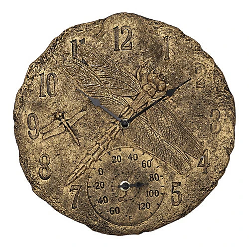 Livingandhome Resin Decorative Arabic Numerals Wall Clock With Thermometer 12 Inch 6 Livingandhome Resin Decorative Arabic Numerals Wall Clock With Thermometer 12 Inch - Image 4