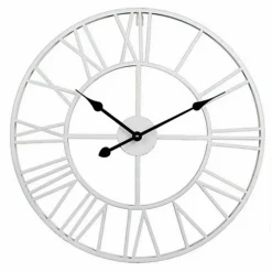 Livingandhome White Vintage Round Roman Numeral Metal Skeleton Wall Clock 40 Cm 8 Livingandhome White Vintage Round Roman Numeral Metal Skeleton Wall Clock 40 Cm -DIY livingandhome white vintage round roman numeral metal skeleton wall clock 40 cm0735940281171 03c MP
