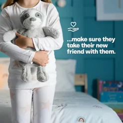 LIVIVO 1L Long Hot Water Bottle With Faux Fur Removable Fleece Cover, Machine Washable - 26cm/Sloth (Slate Grey) -DIY livivo 1l long hot water bottle with faux fur removable fleece cover machine washable 26cm sloth slate grey 5056295309019 03c MP