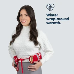 LIVIVO 2L Extra Long Fluffy Hot Water Bottle With Faux Fur Removable Cover, Machine Washable - 64cm/(Christmas Design W/ Pom Pom) -DIY livivo 2l extra long fluffy hot water bottle with faux fur removable cover machine washable 64cm christmas design w pom pom 5056295301655 03c MP