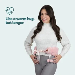 LIVIVO 2L Extra Long Fluffy Hot Water Bottle With Faux Fur Removable Cover, Machine Washable - 64cm/(Pink W/ Pom Pom) -DIY livivo 2l extra long fluffy hot water bottle with faux fur removable cover machine washable 64cm pink w pom pom 5056295301594 02c MP