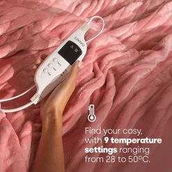 LIVIVO Electric Heated Blanket - Warm Fleece Over Throw With A Digital Control & Timer, Washable Mattress Pad Heater - Pink 8 LIVIVO Electric Heated Blanket - Warm Fleece Over Throw With A Digital Control & Timer, Washable Mattress Pad Heater - Pink -DIY livivo electric heated blanket warm fleece over throw with a digital control timer washable mattress pad heater pink5056295309231 03c MP