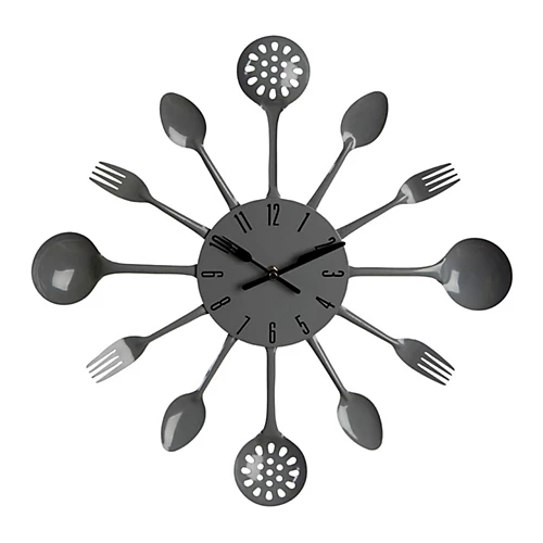 Maison By Premier Grey Cutlery Wall Clock 3 Maison By Premier Grey Cutlery Wall Clock