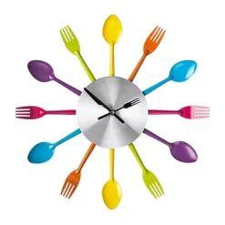 Maison By Premier Multi Coloured Cutlery Wall Clock