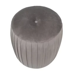 Make It A Home Appley Pleated Velvet Stud Button Pouffe -DIY make it a home appley pleated velvet stud button pouffe5018207403918 04c MP