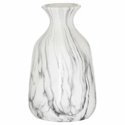 Marble Ellipse Vase - Ceramic - L33 X W33 X H39 Cm - Grey/White -DIY marble ellipse vase ceramic l33 x w33 x h39 cm grey white5050140149782 02c MP
