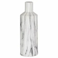 Marble Sutra Large Vase - Ceramic - L14 X W14 X H41 Cm - Grey/White